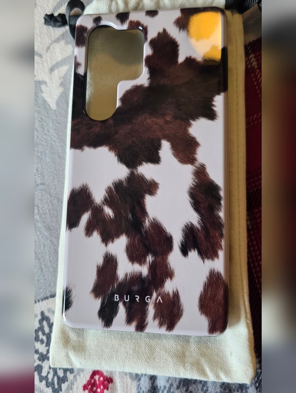 Burga Brown Cowhide Print Phone Case